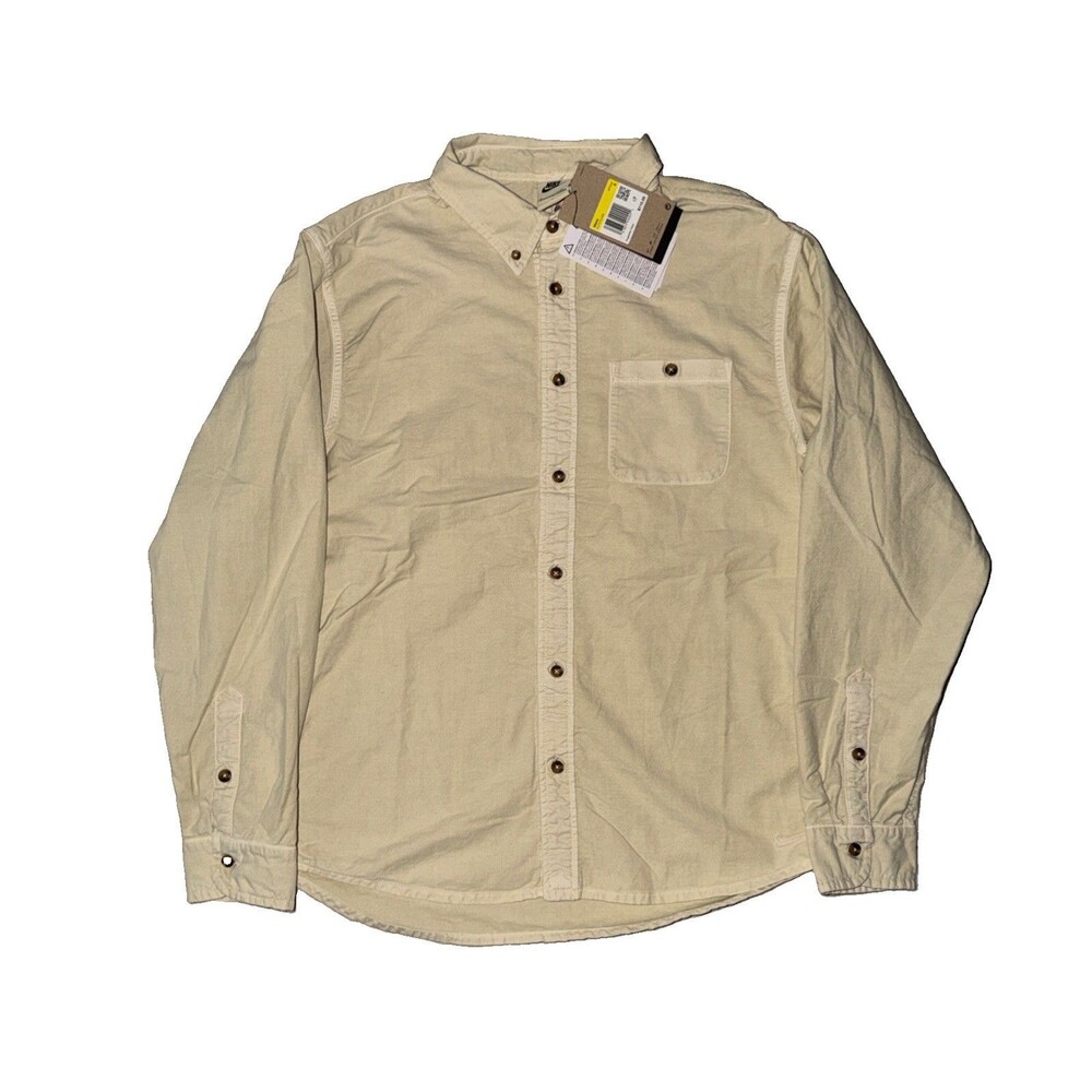 Nike Life HJ7270-234 Men Sz S Light Khaki Classic Oxford Button Down Shirt $110